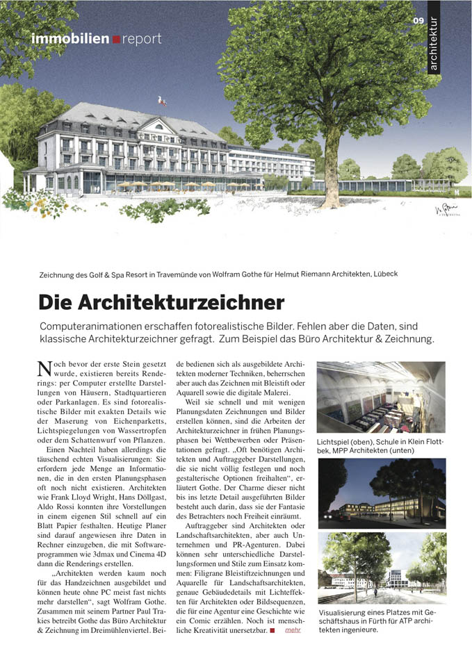 Architektur & Zeichnung im Immobilienreport München